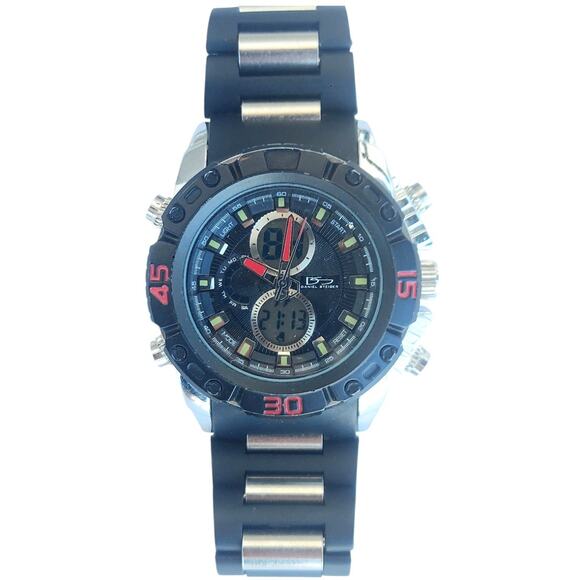 Daniel Steiger Hybrid Dual Digital Analog 47mm Men's watch 9089R-M With Battery - Picture 2 of 5